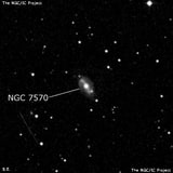 NGC 7570 - спиральная галактика с баром. Описание NGC 7570:, Галактика в созвездии Пегас