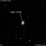 NGC 7576 - линзовидная галактика. Описание NGC 7576:, Галактика в созвездии Водолей