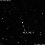 NGC 7577 - спиральная галактика. Описание NGC 7577:, Галактика в созвездии Рыбы