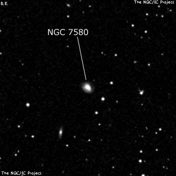 NGC 7580 - галактика. Описание NGC 7580:, Галактика в созвездии Пегас
