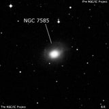 NGC 7585 - линзовидная галактика. Описание NGC 7585:, Галактика в созвездии Водолей
