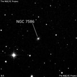 NGC 7586 - линзовидная галактика. Описание NGC 7586:, Галактика в созвездии Пегас