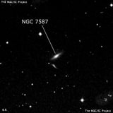 NGC 7587 - спиральная галактика с баром. Описание NGC 7587:, Галактика в созвездии Пегас