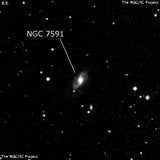 NGC 7591 - спиральная галактика с баром. Описание NGC 7591:, Галактика в созвездии Рыбы