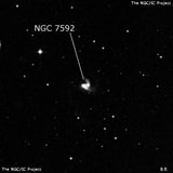 NGC 7592 - линзовидная галактика. Описание NGC 7592:, Галактика в созвездии Водолей