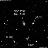 NGC 7594 - спиральная галактика. Описание NGC 7594:, Галактика в созвездии Пегас