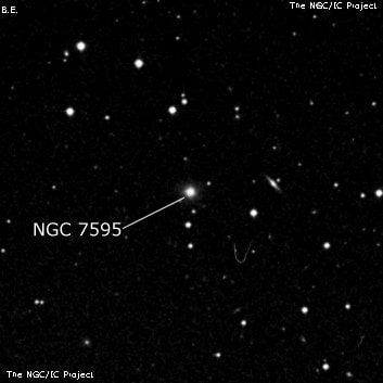 NGC 7595 - эллиптическая галактика. Описание NGC 7595:, Галактика в созвездии Пегас