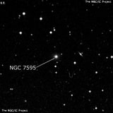 NGC 7595 - эллиптическая галактика. Описание NGC 7595:, Галактика в созвездии Пегас