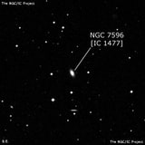 NGC 7596 - линзовидная галактика. Описание NGC 7596:, Галактика в созвездии Водолей