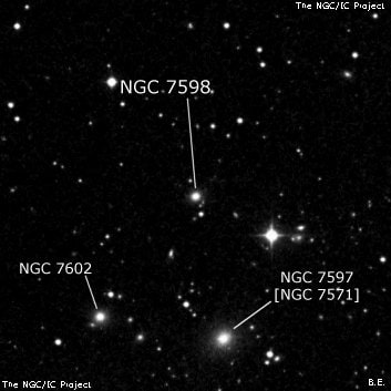 NGC 7598 - галактика. Описание NGC 7598:, Галактика в созвездии Пегас