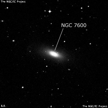 NGC 7600 - галактика. Описание NGC 7600:, Галактика в созвездии Водолей