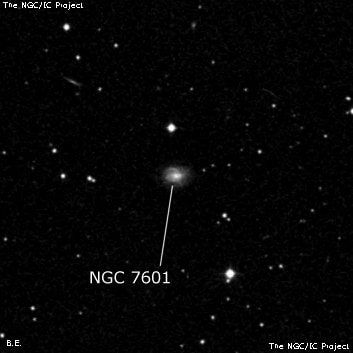 NGC 7601 - спиральная галактика с баром. Описание NGC 7601:, Галактика в созвездии Пегас