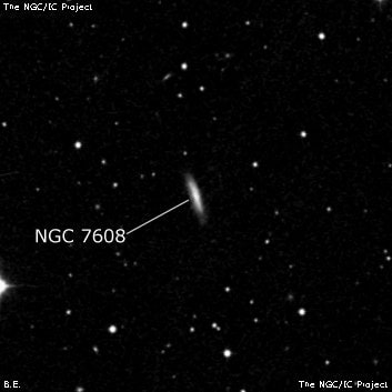 NGC 7608 - галактика. Описание NGC 7608:, Галактика в созвездии Пегас
