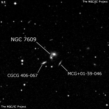 NGC 7609 - галактика. Описание NGC 7609:, Галактика в созвездии Пегас
