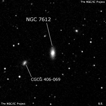 NGC 7612 - линзовидная галактика. Описание NGC 7612:, Галактика в созвездии Пегас