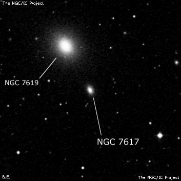 NGC 7617 - линзовидная галактика. Описание NGC 7617:, Галактика в созвездии Рыбы