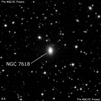 NGC 7618 - эллиптическая галактика. Описание NGC 7618:, Галактика в созвездии Андромеда