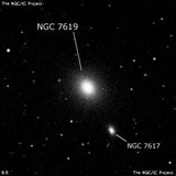 NGC 7619 - эллиптическая галактика. Описание NGC 7619:, Галактика в созвездии Пегас