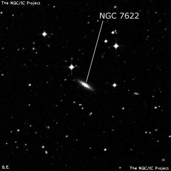 NGC 7622 - спиральная галактика с баром. Описание NGC 7622:, Галактика в созвездии Тукан