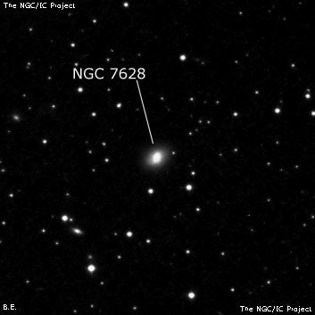 NGC 7628 - эллиптическая галактика. Описание NGC 7628:, Галактика в созвездии Пегас