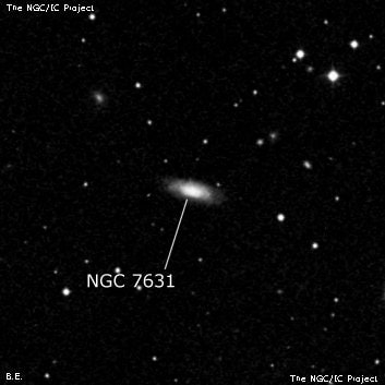 NGC 7631 - спиральная галактика. Описание NGC 7631:, Галактика в созвездии Пегас