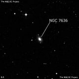 NGC 7636 - линзовидная галактика. Описание NGC 7636:, Галактика в созвездии Скульптор
