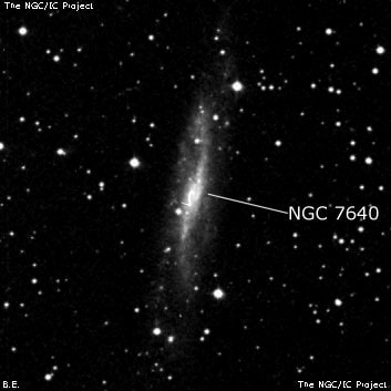 NGC 7640 - спиральная галактика с баром. Описание NGC 7640:, Галактика в созвездии Андромеда