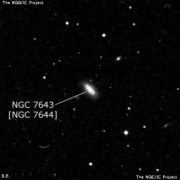 NGC 7643 - галактика. Описание NGC 7643:, Объект глубокого космоса в созвездии Пегас