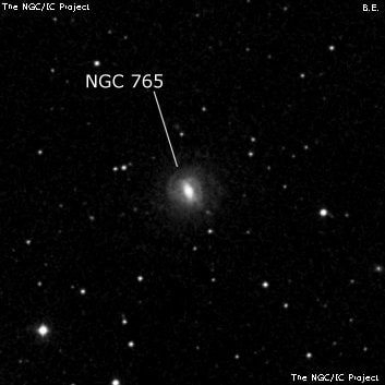 NGC 765 - спиральная галактика с баром. Описание NGC 765:, Галактика в созвездии Овен