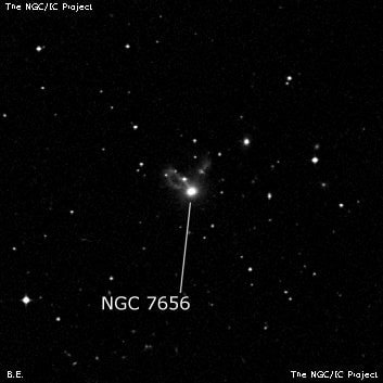 NGC 7656 - линзовидная галактика. Описание NGC 7656:, Галактика в созвездии Водолей