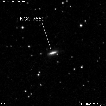 NGC 7659 - линзовидная галактика. Описание NGC 7659:, Галактика в созвездии Пегас