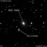 NGC 7660 - эллиптическая галактика. Описание NGC 7660:, Галактика в созвездии Пегас