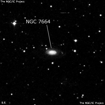 NGC 7664 - спиральная галактика. Описание NGC 7664:, Галактика в созвездии Пегас