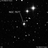 NGC 7677 - спиральная галактика с баром. Описание NGC 7677:, Галактика в созвездии Пегас