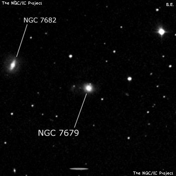 NGC 7679 - спиральная галактика с баром. Описание NGC 7679:, Галактика в созвездии Рыбы