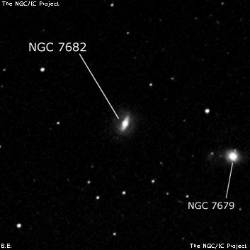 NGC 7682 - спиральная галактика с баром. Описание NGC 7682:, Галактика в созвездии Рыбы