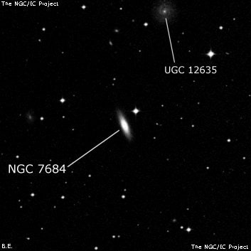 NGC 7684 - линзовидная галактика. Описание NGC 7684:, Галактика в созвездии Рыбы