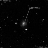 NGC 7691 - спиральная галактика с баром. Описание NGC 7691:, Галактика в созвездии Пегас