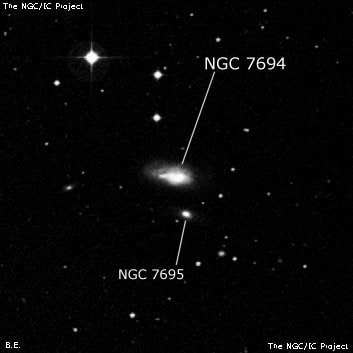 NGC 7694 - галактика неправильной формы. Описание NGC 7694:, Галактика в созвездии Рыбы