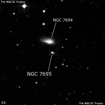 NGC 7695 - линзовидная галактика. Описание NGC 7695:, Галактика в созвездии Рыбы