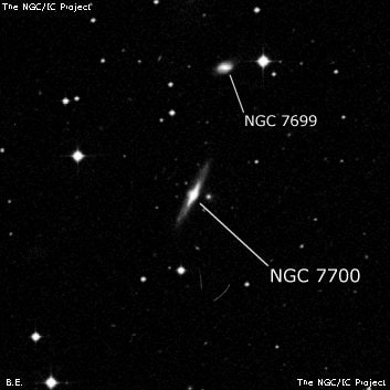 NGC 7700 - линзовидная галактика. Описание NGC 7700:, Галактика в созвездии Рыбы