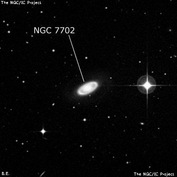NGC 7702 - линзовидная галактика. Описание NGC 7702:, Галактика в созвездии Феникс