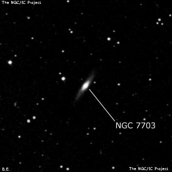 NGC 7703 - линзовидная галактика. Описание NGC 7703:, Галактика в созвездии Пегас