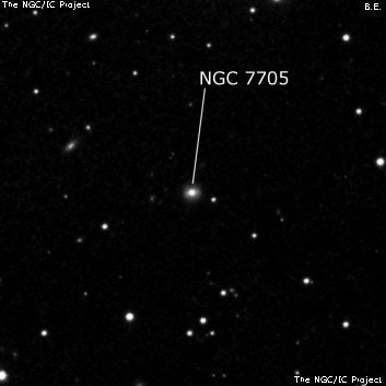 NGC 7705 - спиральная галактика с баром. Описание NGC 7705:, Галактика в созвездии Рыбы