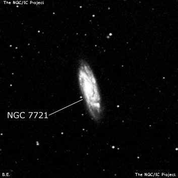 NGC 7721 - спиральная галактика. Описание NGC 7721:, Галактика в созвездии Водолей