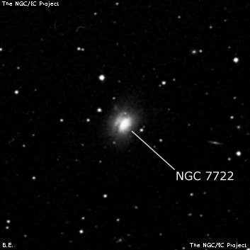NGC 7722 - линзовидная галактика. Описание NGC 7722:, Галактика в созвездии Пегас