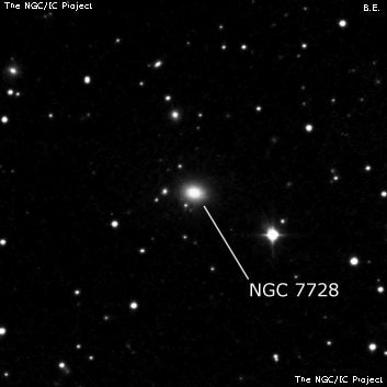 NGC 7728 - эллиптическая галактика. Описание NGC 7728:, Галактика в созвездии Пегас