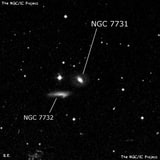 NGC 7731 - спиральная галактика с баром. Описание NGC 7731:, Галактика в созвездии Рыбы