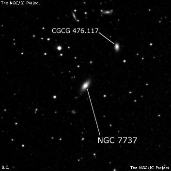 NGC 7737 - линзовидная галактика. Описание NGC 7737:, Галактика в созвездии Пегас