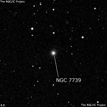 NGC 7739 - эллиптическая галактика. Описание NGC 7739:, Галактика в созвездии Рыбы